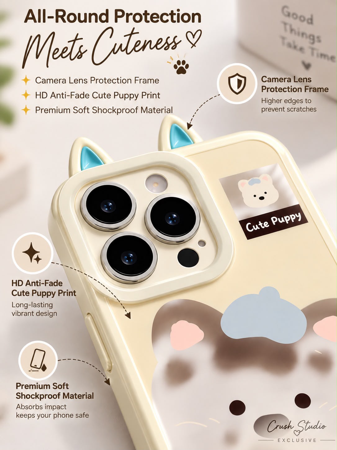 Pawfect Cute Puppy iPhone Case