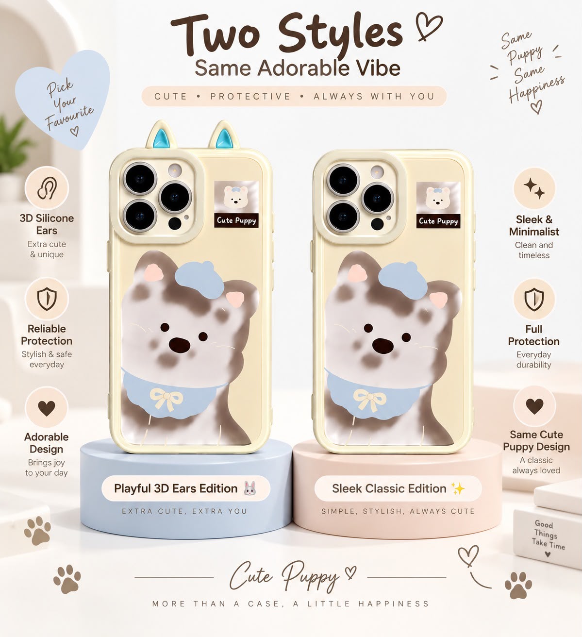 Pawfect Cute Puppy iPhone Case