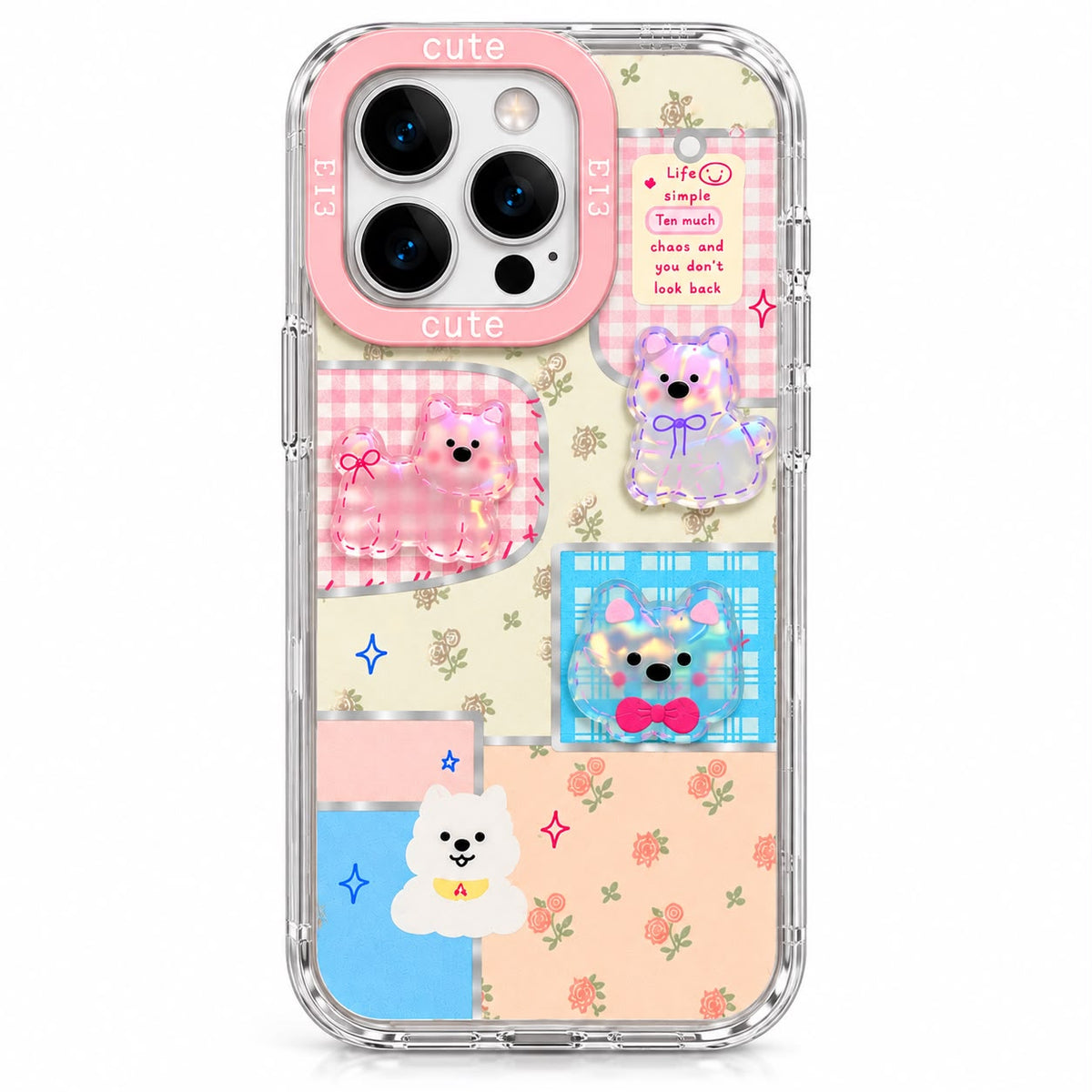 Puppy Patchwork iPhone Case