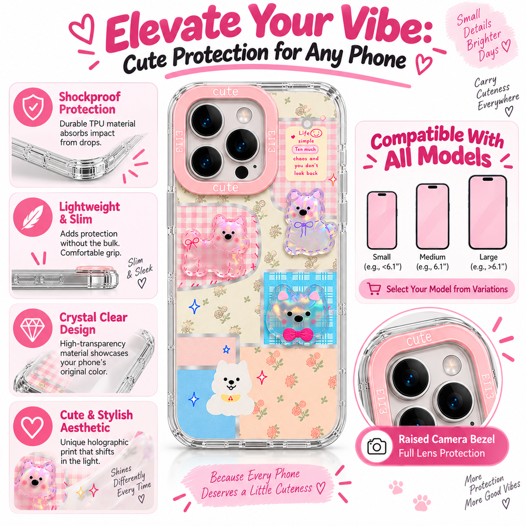 Puppy Patchwork iPhone Case
