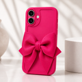Hot Pink Bow iPhone Case